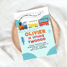 Convite Chugga Chugga Choo Choo Choo Garoto Segundo Aniver
