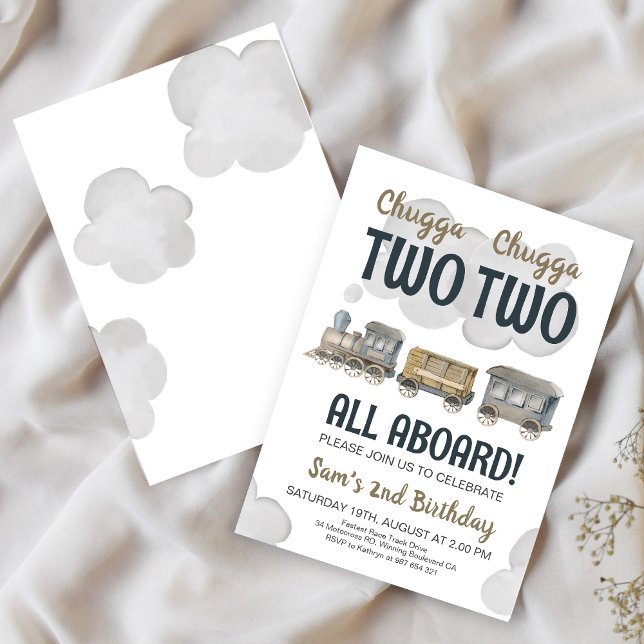 Convite Chugga Chugga Dois segundos aniversários (Criador carregado)