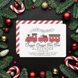 Convite Chugga Chugga Dois segundos aniversários de Natal