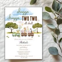 Chugga Chugga Two Two Animals Train 2nd Birthday 