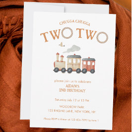 Convite Chugga Dois Comboios Segundo Aniversário