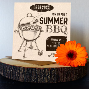 Convite Churrasco ao ar livre