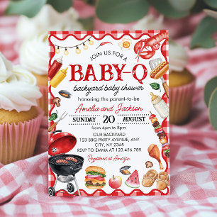 Convite Churrasco ao Ar Livre Baby Q Festa de Bebê no Quin