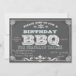 Convite Churrasco Birthday Chalkboard