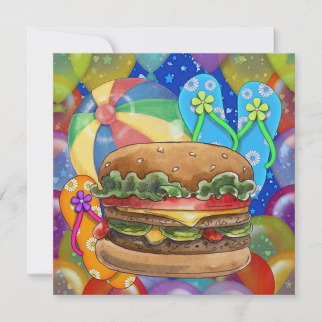 Convite CHURRASCO / Cook Out / Party - SRF (Frente)