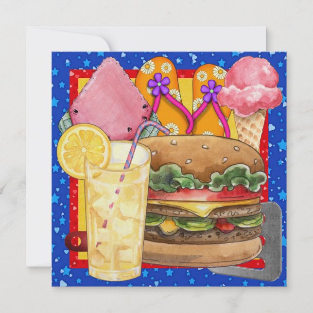 Convite CHURRASCO - Cookout - Festa! SRF (Frente)