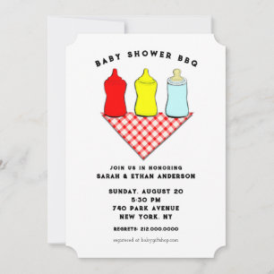 Convite Churrasco Criativo de Baby Shower