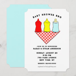 Convite Churrasco Criativo de Baby Shower