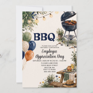 Convite Churrasco de Agradecimento aos Funcionários BBQ Ob