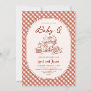 Convite Churrasco de Baby Q para Casais no Chá de Bebê