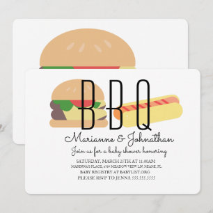 Convite Churrasco de Baby Shower Churrasco ao Ar Livre Cac
