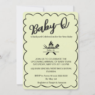 Convite Churrasco de Bebê Churrasco no Quintal Baby Shower