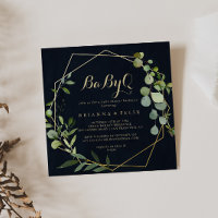 Churrasco de Chá de fraldas Verde Dourado Geométri