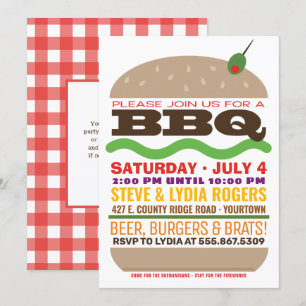 Convite Churrasco de Hambúrguer   Churrasco de Verão