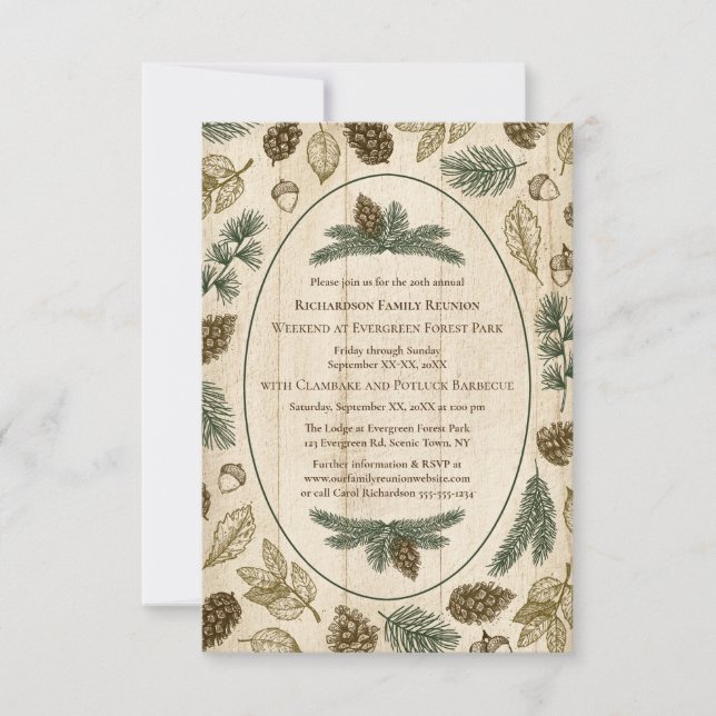 Convite Churrasco de Jamboree da Associação Familiar Woodl (Frente)