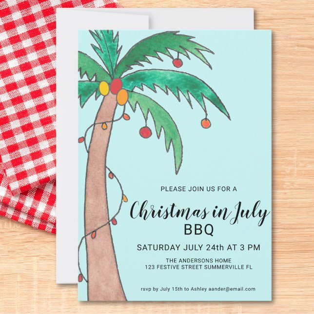 Convite Churrasco de Natal em Julho Palmeira (Criador carregado)