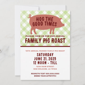 Convite Churrasco de Porco Hog the Good Times