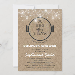 Convite CHURRASCO Depois Que Eu Faço O Burlap String Light