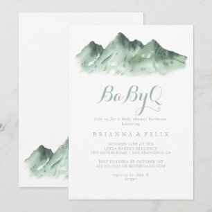 Convite Churrasco do Chá de fraldas BabyQ da Montanha Ver