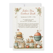 Churrasco do Dia do Trabalho Vermelho Branco e Azu