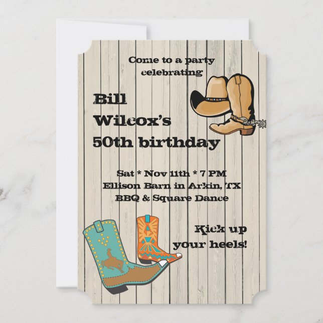 Convite CHURRASCO do vaqueiro e partido quadrado de Dancce (Frente)