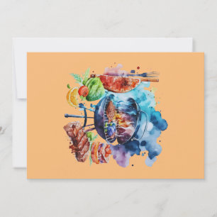 Convite CHURRASCO e grelha