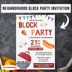 Convite Churrasco Lanche Piquenique Diversão Vizinho Festa