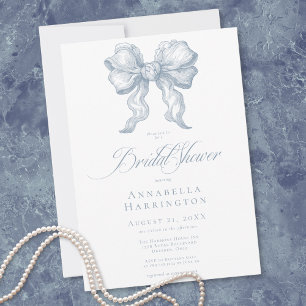 Convite Chuva Azul Elegante Arco Casamento Francês Festa d