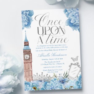 Convite Chuva Azul Era Uma Vez Princesa Chá de Bebê