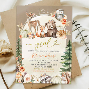 Convite Chuva Boho Floresta Floresta Baby Shower