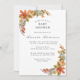 Convite Chuva Boho Rústica Baby Shower