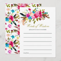 Chuva Colorida Boho Chic Floral Chá de Bebê Consel