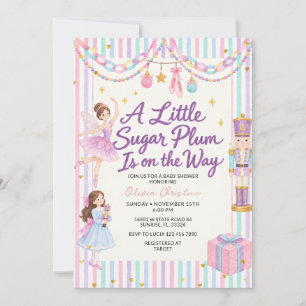 Convite Chuva de Açúcar Pastel Natal Bebê Nutcracker