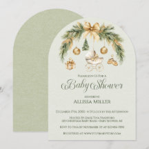 Chuva de Água Natalina Verde Inverno Baby Shower