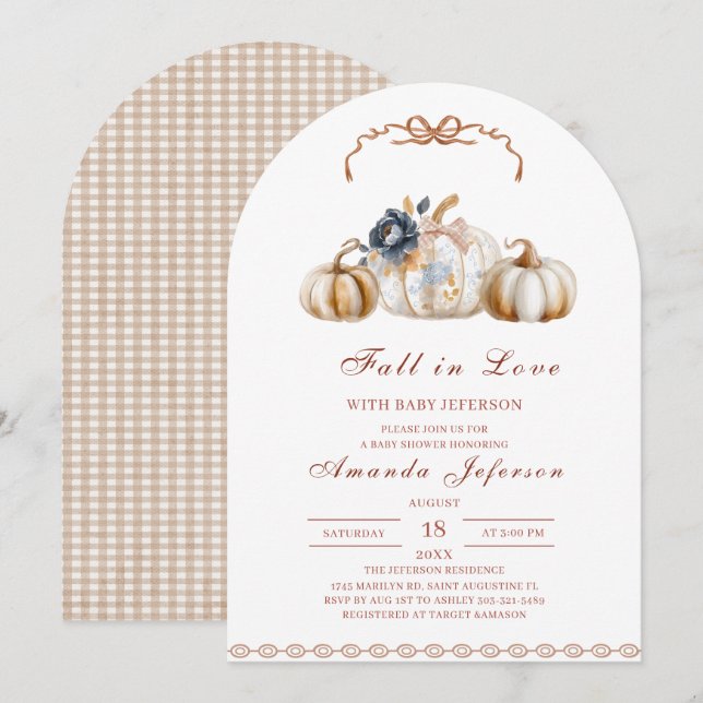 Convite Chuva de Amor Aguarela Baby Shower (Frente/Verso)