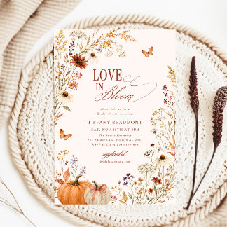 Convite Chuva de Amor Arco Abóbora Floral Chá de Noiva