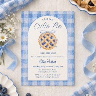 Convite Chuva de Amor Baby Shower Azul com Ginga