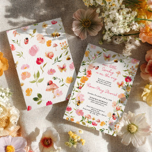 Convite Chuva de Amor: Baby Shower de Jardim de Primavera