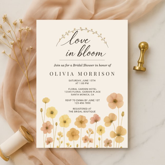 Convite Chuva de Amor Boho Bridal Shower  (Criador carregado)