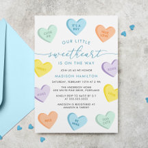 Chuva de Amor Candy Hearts Baby Shower