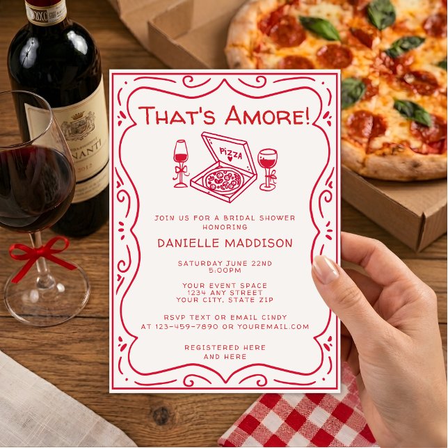 Convite Chuva de Amor Casamento Caprichoso That's Amore (Criador carregado)