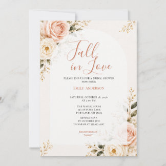 Convite Chuva de Amor Chá de Noiva Rosa Floral