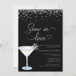 Convite Chuva de Amor Chuveiro de Noiva com Flocos de Neve