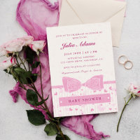 Chuva de Amor Coração Rosa Fita de Bebê
