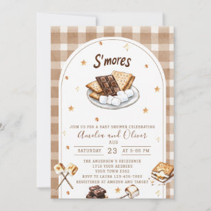 Convite Chuva de amor de água-forte para baby shower
