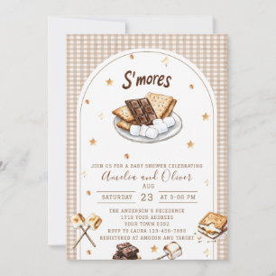 Convite Chuva de amor de água-forte para baby shower