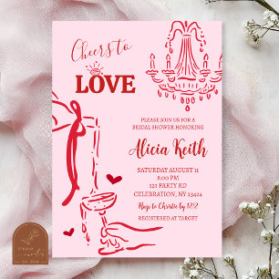 Convite Chuva de Amor Desenho à Mão Caprichoso para Chá de