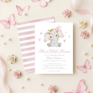 Convite Chuva de Amor Elefante Elegante Baby Shower