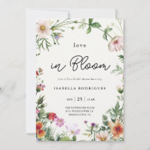 Chuva de Amor Elegante de Flores Silvestres Chá de