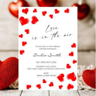 Convite Chuva de Amor Elegante é no ar chá de noiva  